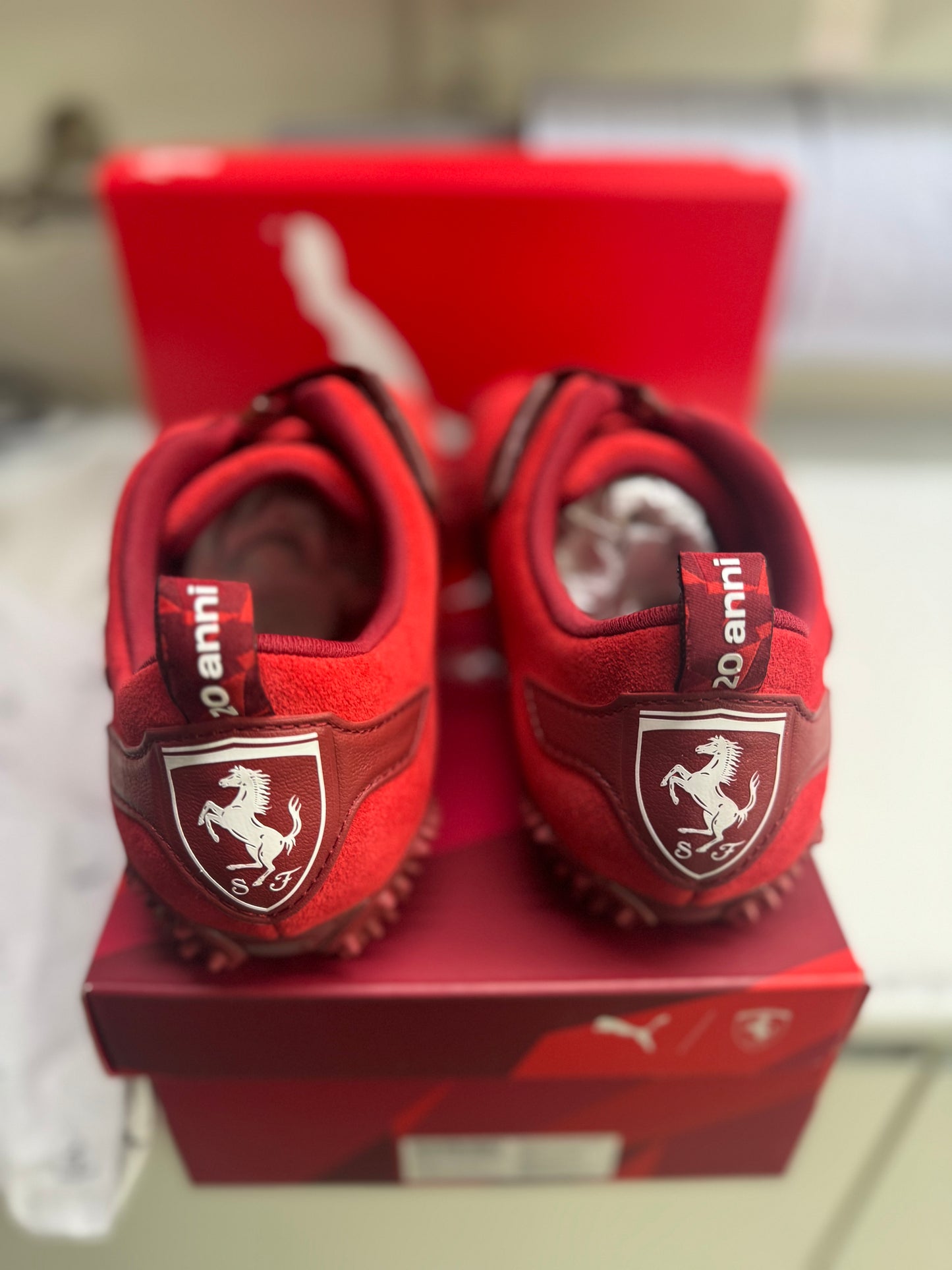 UK 9 PUMA Scuderia Ferrari 20 Years of Red Mostro Sneakers Unisex Trainers