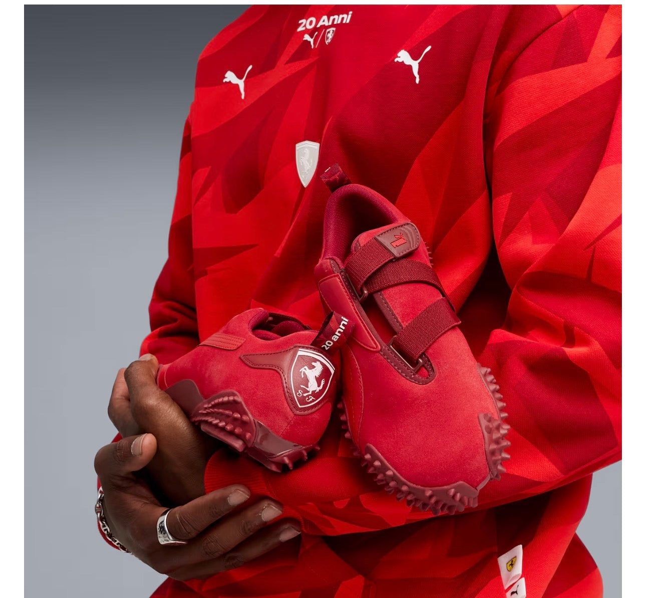 UK 9 PUMA Scuderia Ferrari 20 Years of Red Mostro Sneakers Unisex Trainers