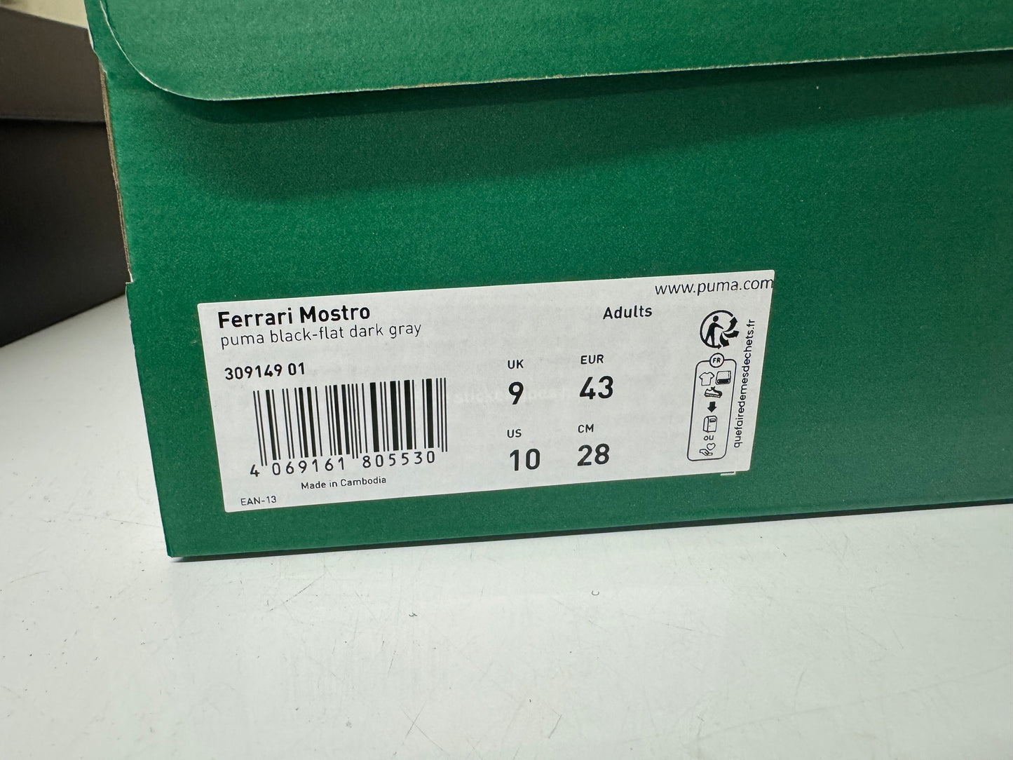 UK 9 PUMA Scuderia Ferrari Mostro Sneakers Unisex