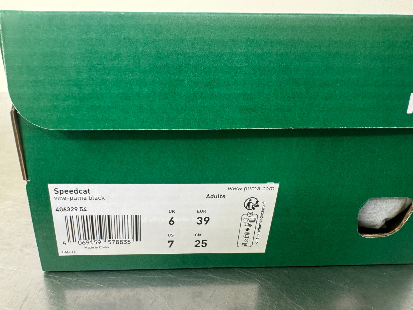 UK Size 6.5  PUMA Speedcat OG Sneakers Unisex Trainers. Shoes Style: 406329_54