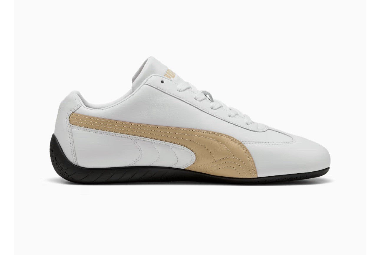 UK 9 Puma Speedcat Leather Sneakers Unisex trainers shoes.  White-Toasted Almond