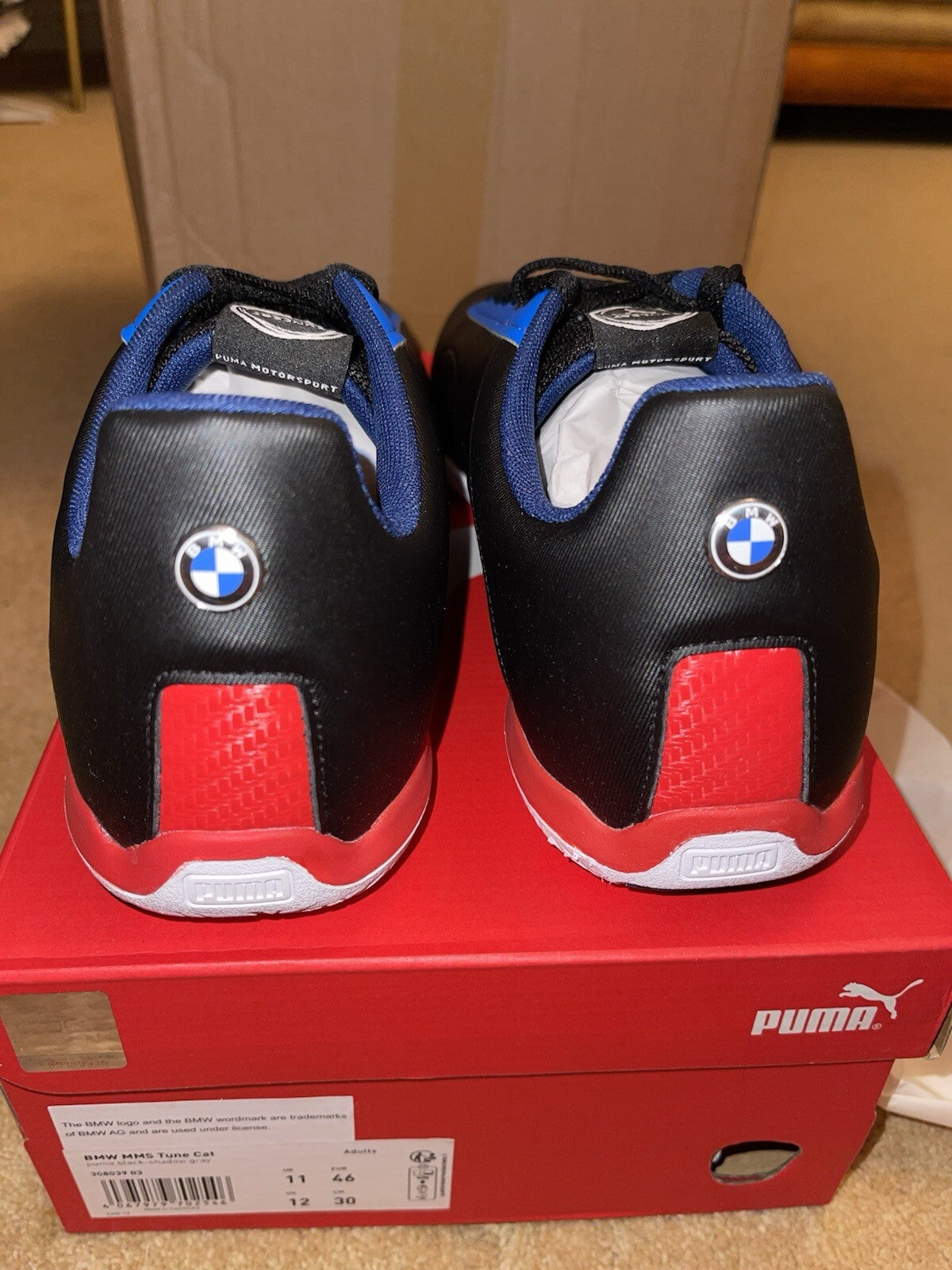 Uk 9 BMW M Motorsport Tune Cat Unisex Shoes Trainers Sneakers.